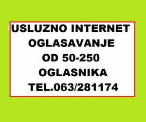 Usluzno internet oglasavanje na 50-100-150-200-250 oglasnika